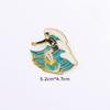 Wang Yibo Motorcycle Racing Cartoon Brooch - Trendy Metal Pendant for Fans