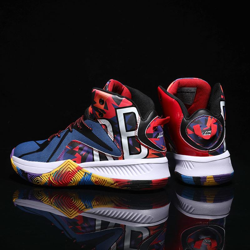 35-46 Teen Adult Large Shock Absorbent Anti Slip Fashion Trend High Top Basketball Shoes Casual Sports Shoes
