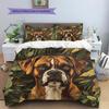Vintage Boxer Pattern Bedding Home Decoration Birthday Gift (1 * Duvet Cover + 2 * Pillowcase, Without Core)