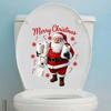 Christmas Toilet Decal Sticker for Bathroom Wall Cabinet Door Decor