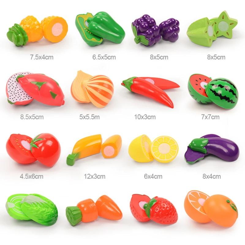 6/10/13Pcs Kitchen Fun Cutting Fruits and Vegetables Food Play House Set Puzzle Education Toys For Kids Boys Girls Gifts