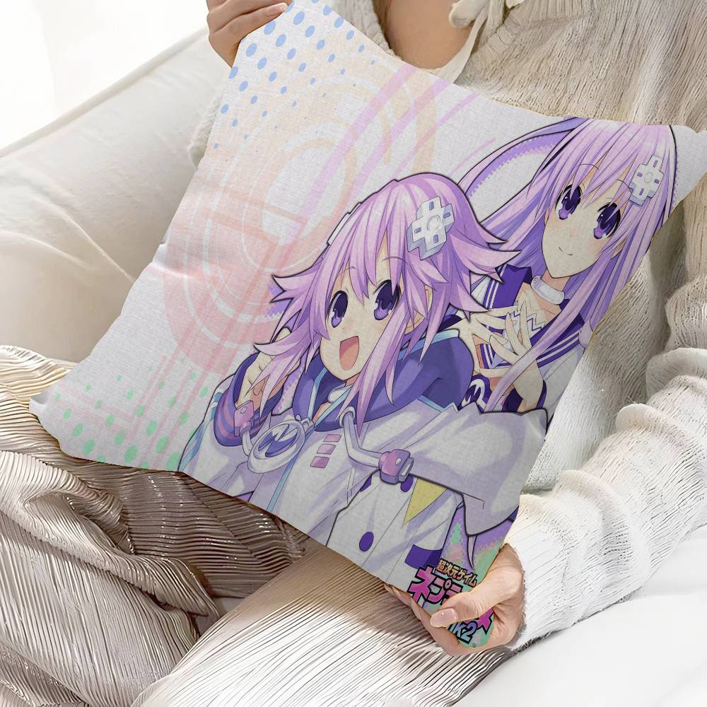 Anime Hyperdimension Neptunia Cushion Cover Pillowcase Upholstery Sofa Throw Pillow Home Decor Pillowcas
