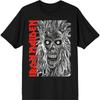 Iron Maiden Unisex T-Shirt: Eponymous Face Red Logo (Black)