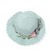 Travel Straw Weaving Toddler Baby Girls Summer Hat Flower Sunshade Caps Shoulder Bag Wide Brim Hats