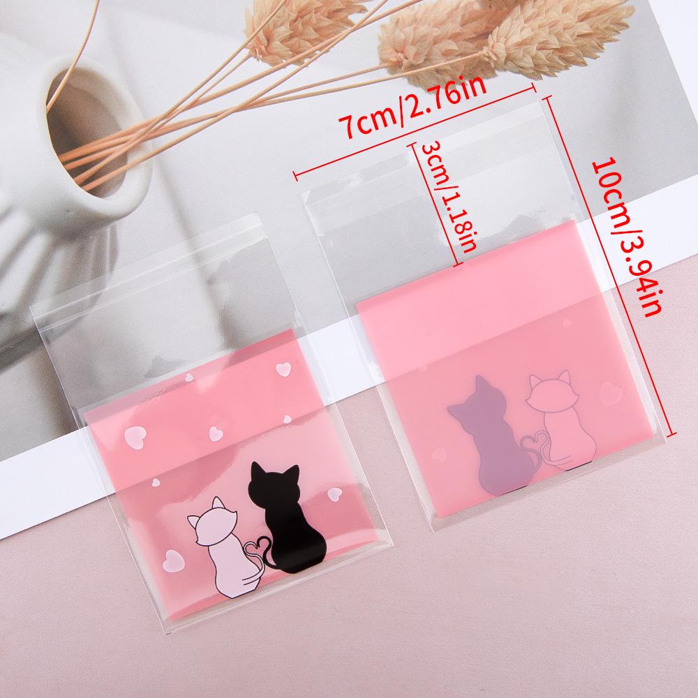 Cartoon Style Self-Adhesive Bags for Baking, Cookies, and Jewelry Storage