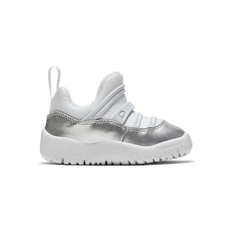 Air Jordan 11 Flex Toddler 'Vast Grey' (Unisex) White / Vast Grey / Metallic Silver Toddler Shoes BQ7104 100
