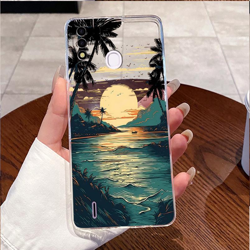 Case for ITEL P37 / Vision 2s Cover Clear Soft Silicone Love Heart Rabbit Phone Casing for Itel P37 Vision2s P651L P651W Shell