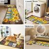 1PC Starfish Seashell Pattern Kitchen Rug Non-Slip Door Mats Pop design Bathroom Rug Bath Mat Carpet for Home Sink Laundry Decor