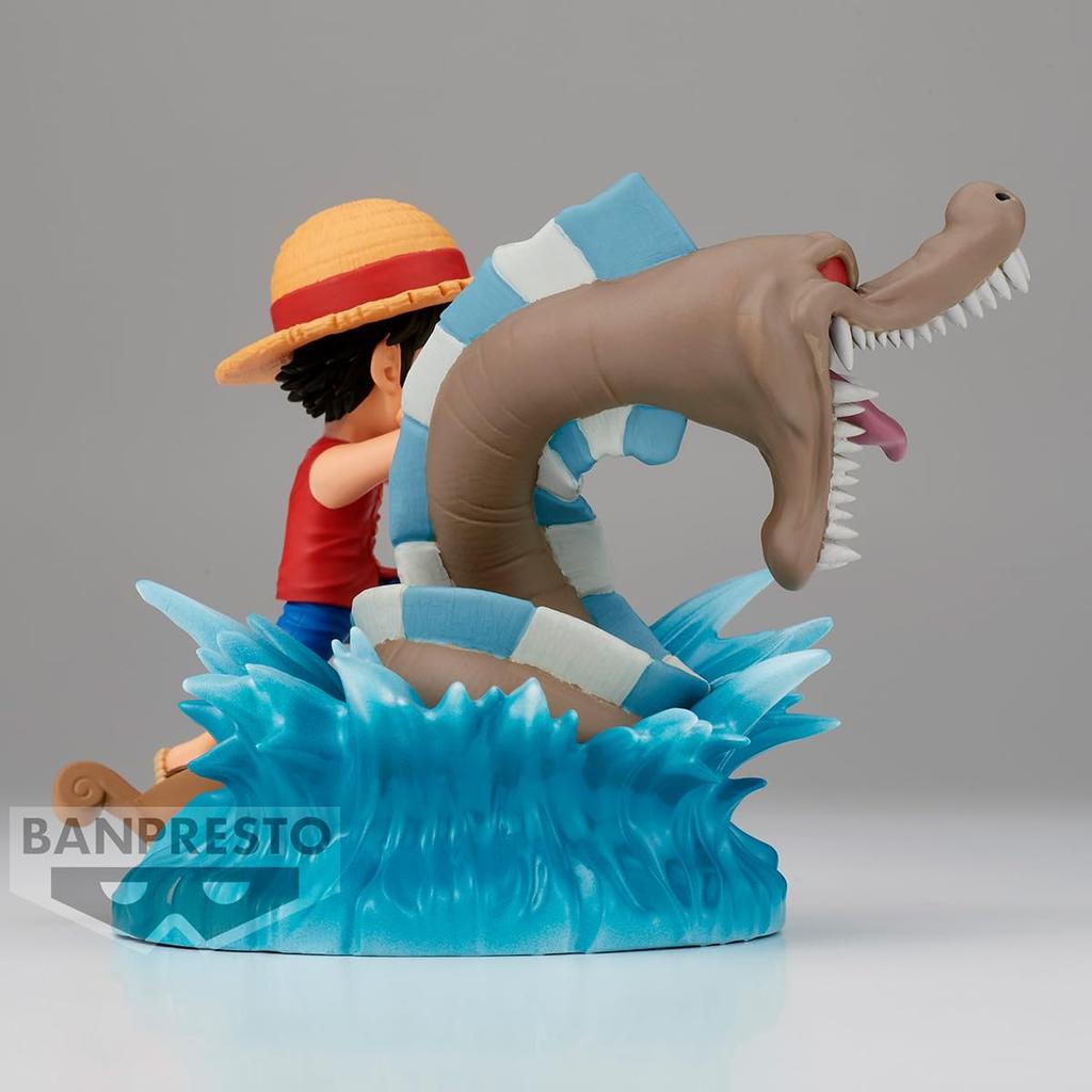 BANPRESTO One Piece World Collectable Figure Log Stories Monkey Luffy VS Sea King D.