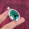 Pendentif en malachite, bijou en argent sterling 925. Cadeau pour femme, pendentif fait main, bijoux en pierres précieuses
