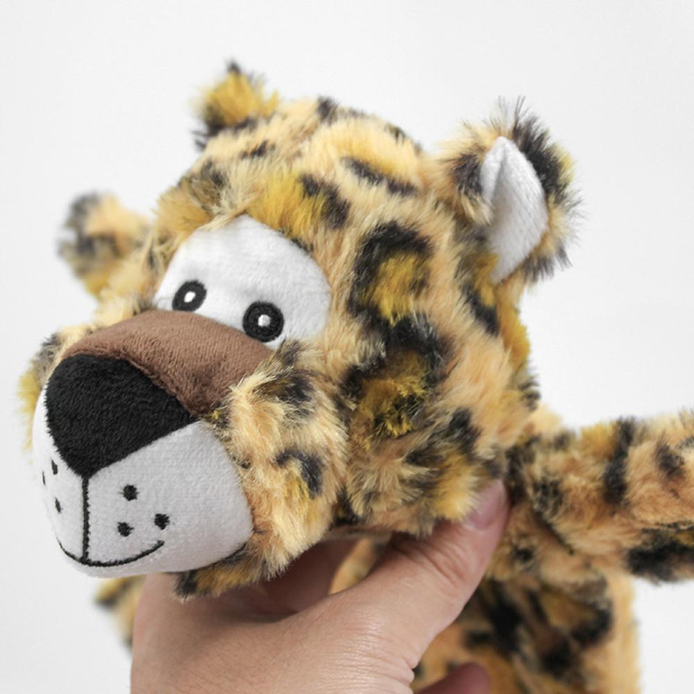 Plush Cute Leopard Dog Toys Artificial Animal Tiger Pet Squeak Toy