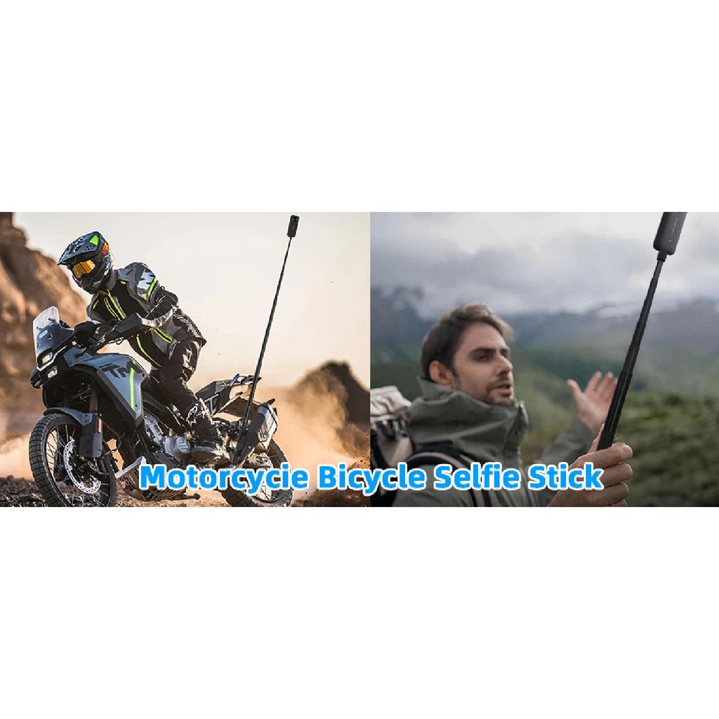 Motorcycle Mount Kit for Insta360 X5 X4 X3 X2 RS DJI GoPro Double Clamp Handlebar Selfie Stick for Insta 360 Mount Accessories