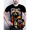 Men's Oversized Magma Raccoon T-Shirt