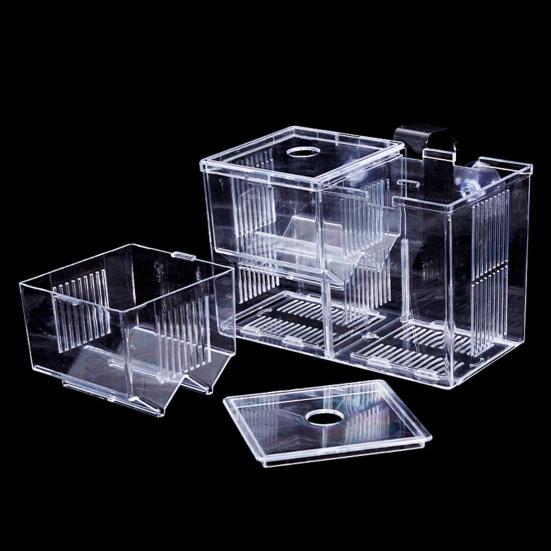 Aquarium-Zuchtbox, Isolierung, Fischzucht, Brutteiler, transparentes Multi-Grid-Design, Fischzucht-Isolationsbox für Garnelen, Clownfische