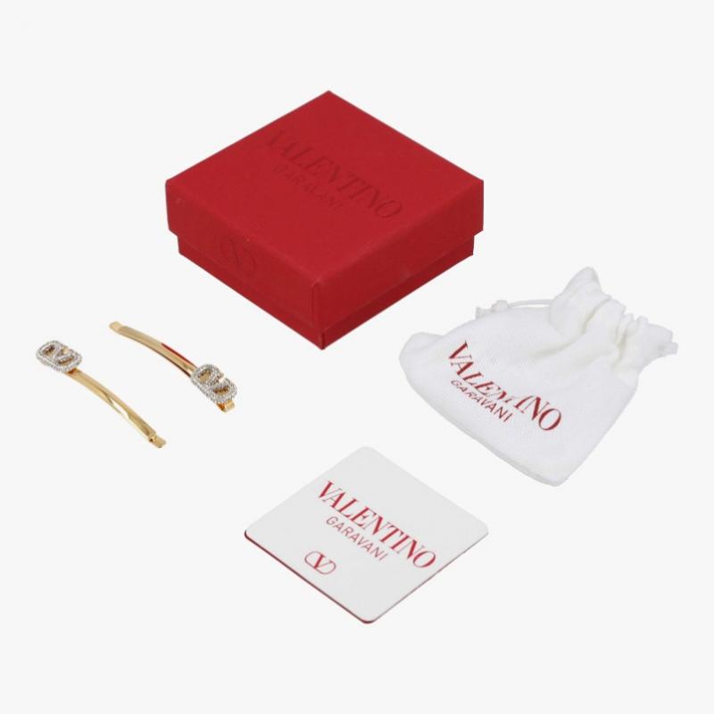 Valentino GaraVani V Logo Crystal Hair Clip j0V50 Ycw Mh5