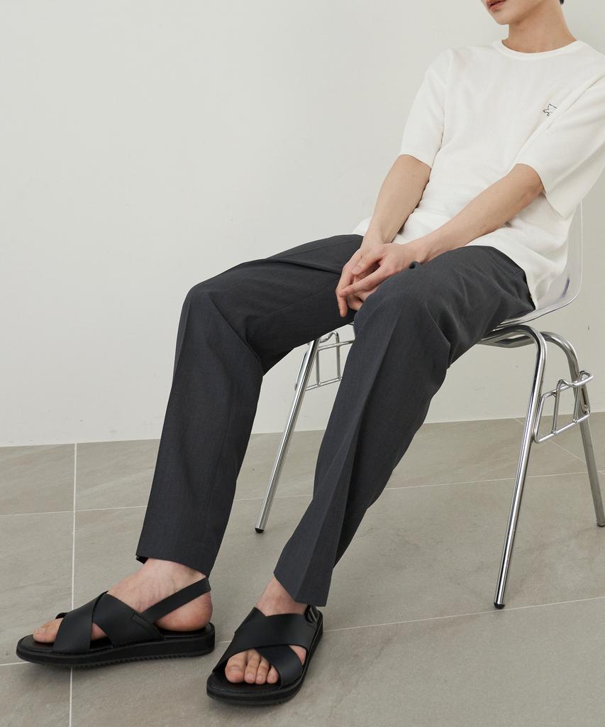 210EDIT Men'S Cool Silky Cinnabar Semi-Wide Slacks_Ze2Pt120_Sgr