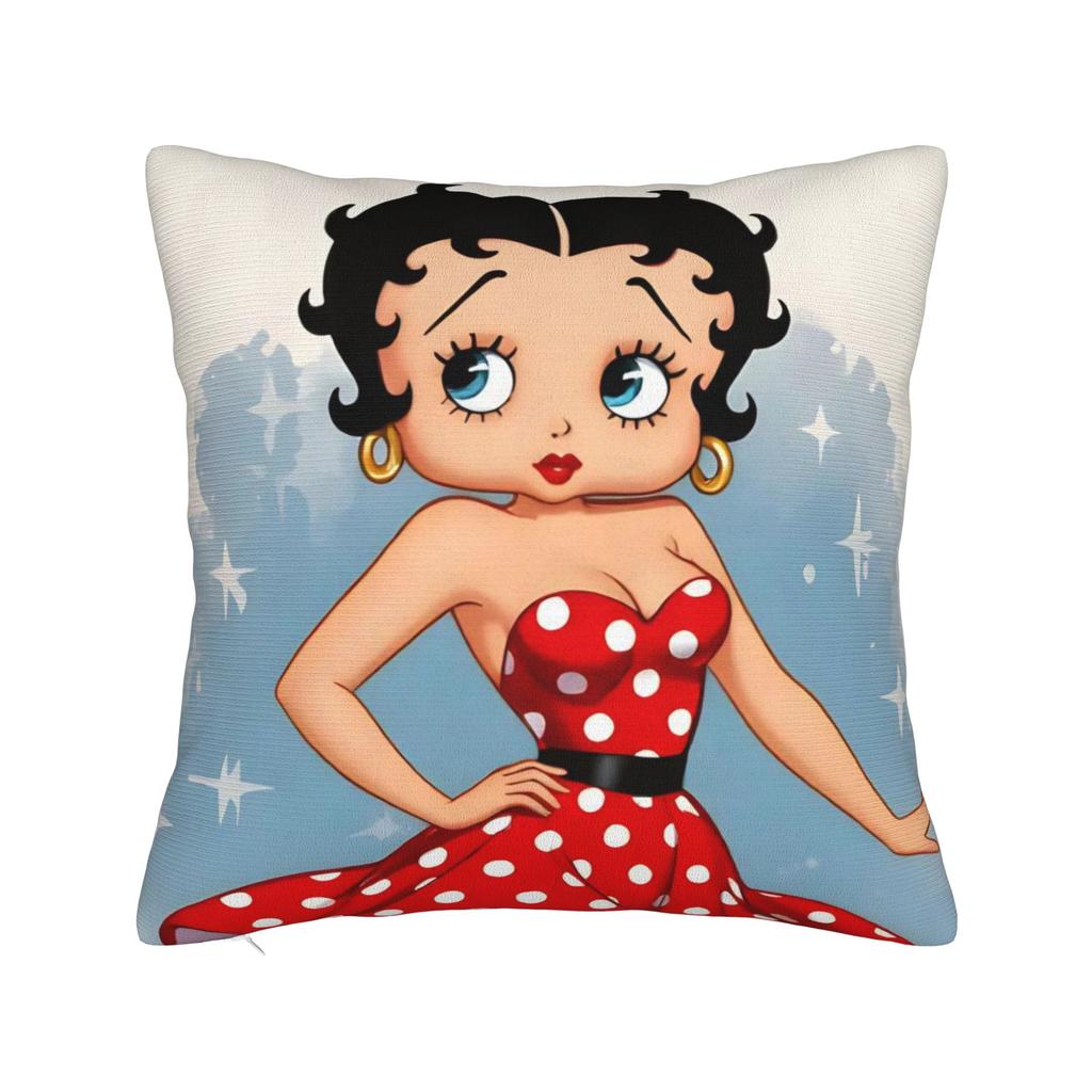 Anime B-Betty Boops Pillowcase Soft Polyester Cushion Cover Decorations Throw Pillow Case Cover Home Square 45X45Cm