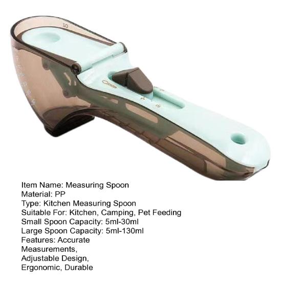 Adjustable Measuring Spoon Set Battery-Free Magnetic Cups Spoons Accurate 5ml-130ml Measurements Gadget for
