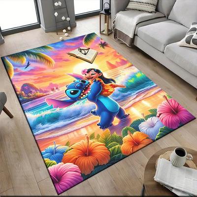 1 st Lilo en Stitch-(22)_01 Vloerkleed, Slaapkamer en Speelkamer Duurzaam, Vlekbestendig en Makkelijk Schoon Te Maken, Woonkamer