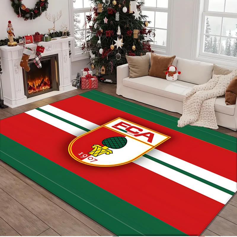 1PC Rug Augs-burg Football Crest Carpet, Chair Rug,Area Rug for Office Bedroom Living Rooms Bedroom, Doormat Decor Christmas Fan Gifts
