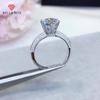 White Fashionable Simple Zircon Ring For Women Ladies Girl Jewelry Party Gift With Round Shape Stone Wedding Party Gift