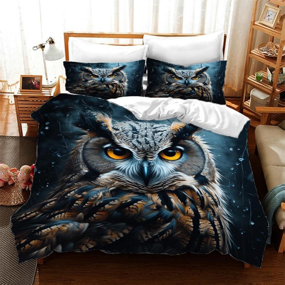 Divine Golden Angel Motif Bed Linen,Microfibre Bedding Sets, Children's Bed Linen  for Teenagers 3D Animal Printed  DuvetCover