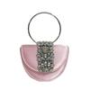 Unadorned Water Diamond Crescent Bag Diamond Silk Satin Flip Cover Small Square Bag Crossbody Bag