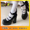 2025Lolita Shoes Sweet Princess Style Lolita Shoes Cute Girl Leather Shoes Waterproof Table High Heels