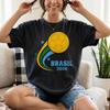 Brasil World Cup 2026 Shirt Brasil Soccer Fan Tees Women T Shirts Cotton Tops