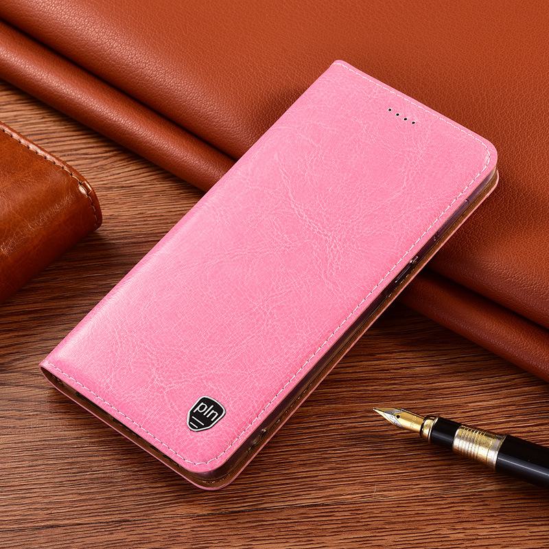 Genuine Leather Flip Case for Huawei Nova 9Z - Anti-fall Crazy Horse Design