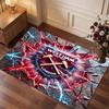 West Ham United Football Print Crystal Velvet Rug, Comfortable Water Absorbent Non Slip Indoor Floor Carpet