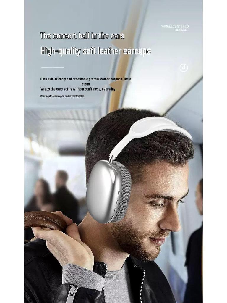 P9ProMax Ausinės per ausis su Bluetooth, ilgu baterijos veikimo laiku ir giliais bosais