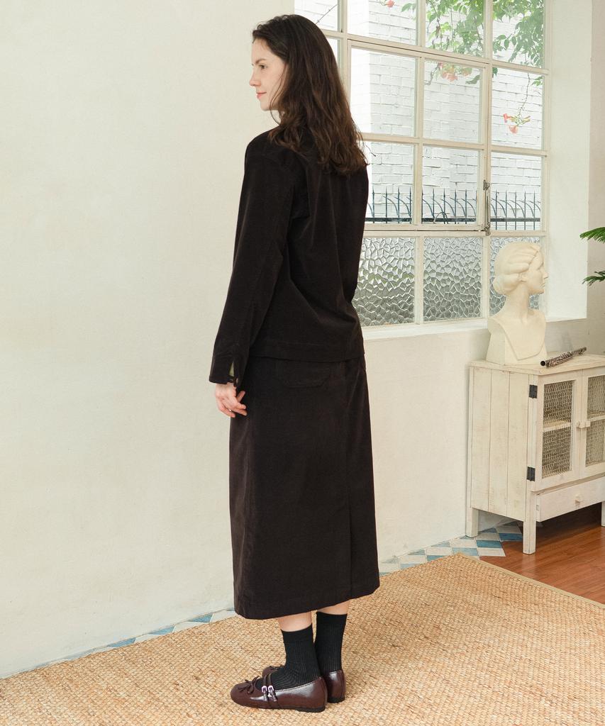 Chikita Corduroy Midi Long Skirt Brown 250904Br