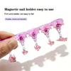 Schmetterling Magnetischer Nagelhalter Ständer Leuchtender Maniküre Übungs Trainings Display Ständer Magnetische Aufstecknägel Übung Künstliche Nägel