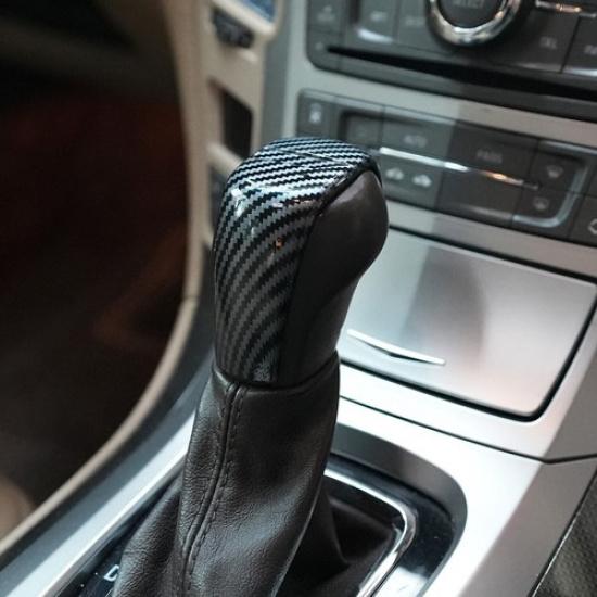 For Cadillac CTS 2008-2013 Carbon Fiber Look Car Gear Shift Knob Cover Trim