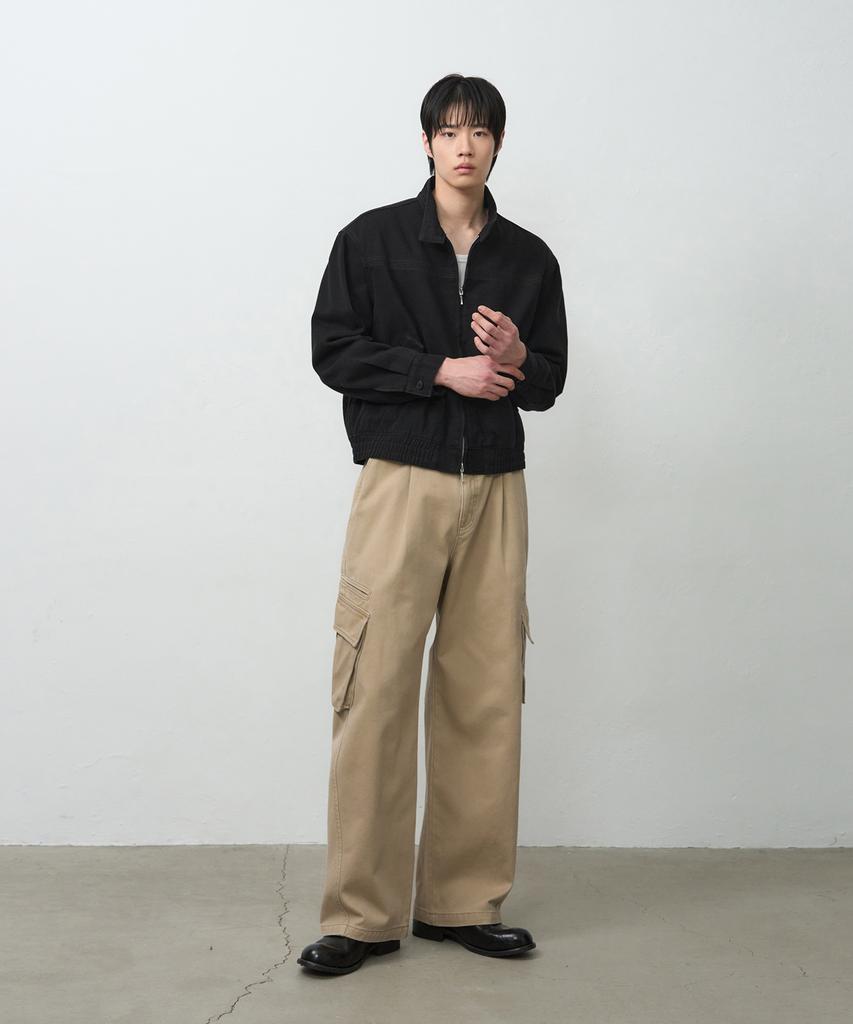 Draw Fit Eagle Harrington Washed Jacket [Black]