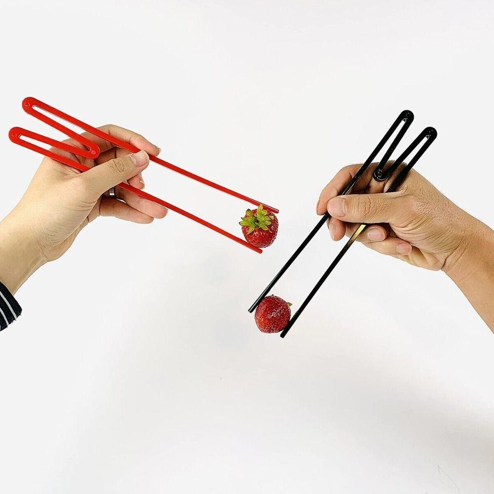 2pairs Plastic Training Helper Chopsticks Reusable Learning Training Chopsticks Beginner