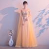 Evening Dress Female 1011 New Banquet Temperament Long Fairy Air Solo Chorus Performance Host Aura Queen