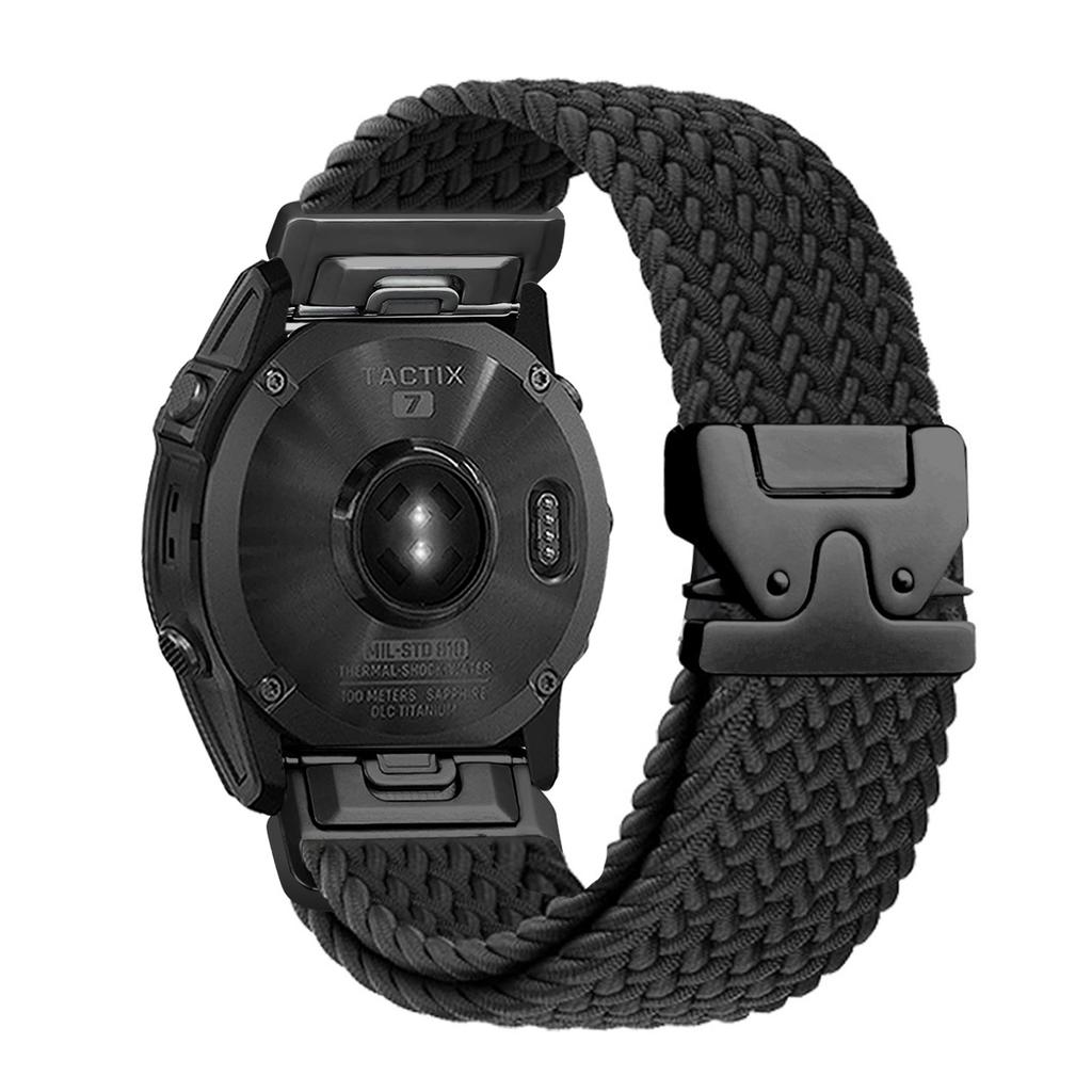 Stretch Nylon QuickFit Watch Band 20/22/26mm for Garmin Fenix 8/7/6/5 Forerunner 965/955/945 Instinct Tactix Elastic Watch Strap