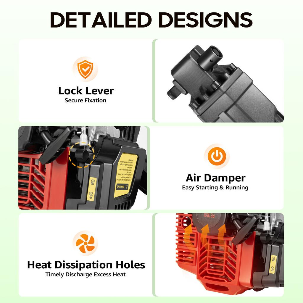 Handheld Trencher Digger Machine 52CC 2Stroke Garden Tree Digger Digging Machine