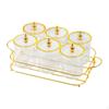 Dried Fruit Plate 6 Cookies Jars, Nordic Multipurpose Appetizer Serving Tray Divided