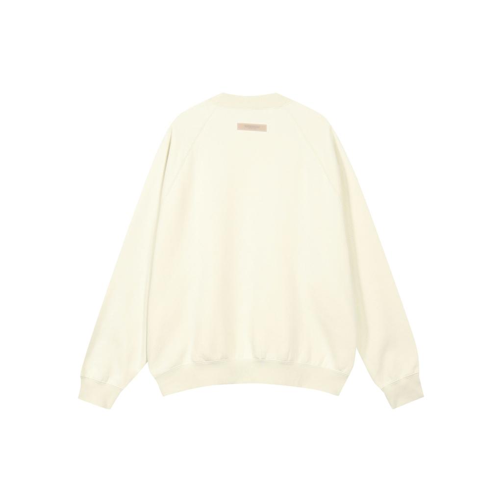 Fear of God Essentials FW21 Innersect Exclusive Pullover Sweatshirt With Fleece Lining And Logo Print Unisex Sweatshirt Mozzarella 192BT212241F