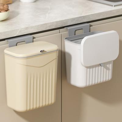 Kitchen Compost Bin with Lid Wall Mounted Garbage Can Bathroom Kitchen Waste Basket Bin Hanging Trash Can for Countertop or Under Sink