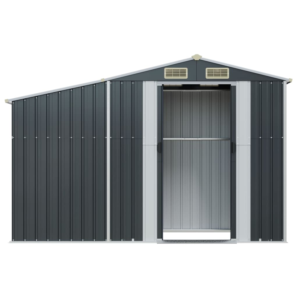 Vidaxl Garden Shed, Anthracite, 277X93X179 Cm, Galvanized Steel