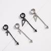 Hiphop Punk Titanium Steel Cross Triangle Dangle Earrings Drop Earrings Ear Clip Fashion Jewelry