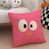 Cute Smile Cushion Cover Throw Pillow Cover Hidden Button Durable Polyester Chair Cushion