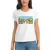 Women TShirt Puffin Rock Cartoon Summer Short Sleeve Tees Crew Neck Cotton T Shirts Clothes Tops Streetwear