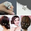 20 stuks bruiloft bruids U haarspelden imitatie parel bloem strass haarspelden