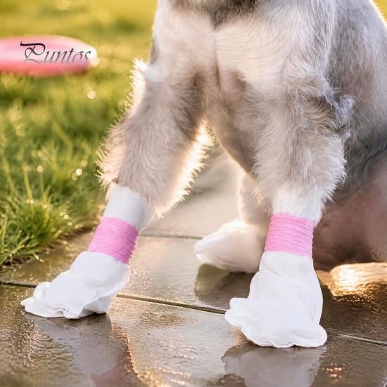 Disposable Foot Covers for Indoor Floor Protection Dog Boots, Waterproof Pet Paw Covers, Non-woven Fabric Portable Shoes Vet Visits Protectors