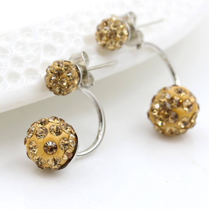 Fashion Crystal Ball Stud Earrings Earrings Hypoallergenic Shamboo Ball Fashion Earrings KTJ